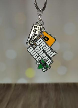 Металлический брелок "grand theft auto. gta" (брел0036)