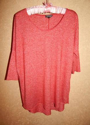 Яркая красная кофточка реглан размер с-м