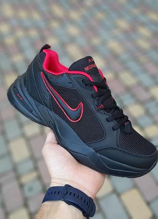 N1ke air monarch чорні з червоним