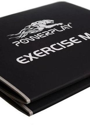 Килимок для йоги та фітнесу складаний powerplay 4013 (180*60*0.6) чорний