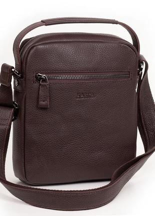 Мужская сумка барсетка karya 0823-39 кожаная коричневая2 фото
