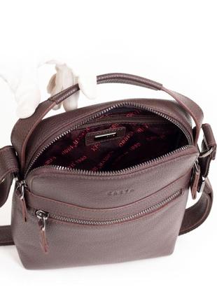 Мужская сумка барсетка karya 0823-39 кожаная коричневая6 фото