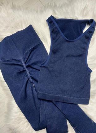 Пуш ап лосини темно сині в рубчік