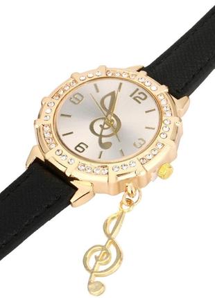 Жіночий годинник білий "дрібка" з фіонітами та підвіскою.3 фото
