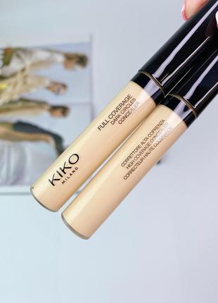 Консилер kiko milano full coverage dark circles concealer. кремовий консилер кіко мілано1 фото