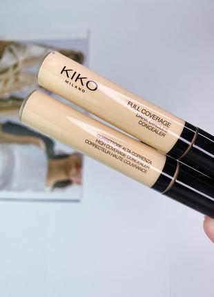 Консилер kiko milano full coverage dark circles concealer. кремовий консилер кіко мілано2 фото