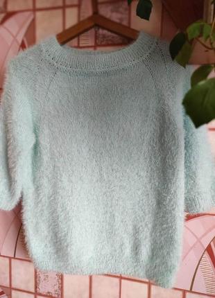 Стильний нiжний светр кольору  "м`ята"5 фото