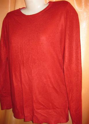 Нарядный закрытый строгий офисный темно красный свитшот свитер кофта bhs км1484 с длинным рукавом7 фото