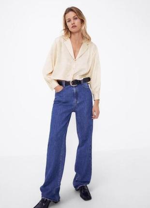 Zara коротка блуза сатин1 фото