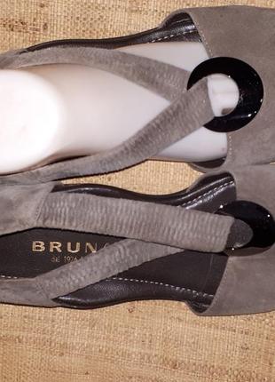 42р-28 см замша на широку босоніжки brunate made in italy2 фото
