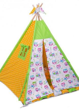 Огвам домика комплект бонбон совы салатовый с подушками - стандарт код товара: 4335638