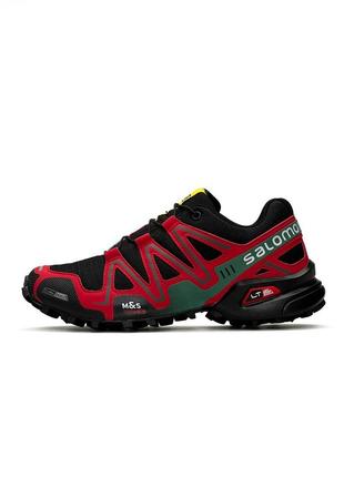 Хит продаж! мужские кроссовки salomon speedcross 3 black red2 фото