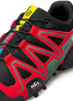 Хит продаж! мужские кроссовки salomon speedcross 3 black red6 фото