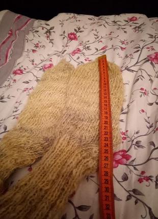 Вязаные теплые шерстяные вовняні носки шкарпетки2 фото