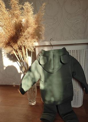 Милі та теплі костюми з вушками, багато кольорів,тринитка на флісі