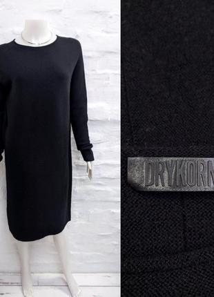 Drykorn оригинальное лаконичное платье миди из шерсти