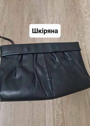 Кожаный клатч винтаж