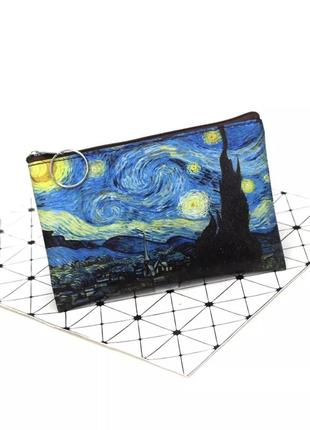 Кошелек для мелочи, сумочка для мелочей, чехол ван гог звездное небо