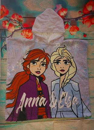 Полотенце - пончо анна и эльза