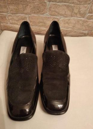 Туфлі лакові з замшевими вставками від brunella італія5 фото