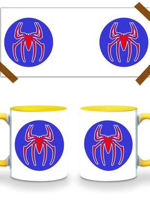 Кружка кольорова людина павук марвел (spiderman marvel) (9762-1446-rd) червоний3 фото