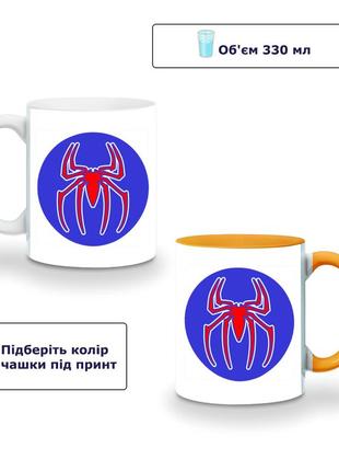 Кружка кольорова людина павук марвел (spiderman marvel) (9762-1446-rd) червоний2 фото