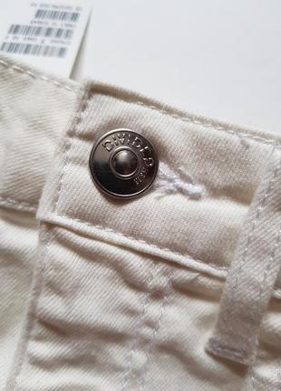 Крутые белые джинсовые шорты со шнуровкой по боках,хлопковые шорты с высокой посадкой h&m9 фото