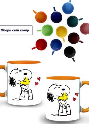 Кружка кольорова snoopy (9762-1503-og) помаранчевий