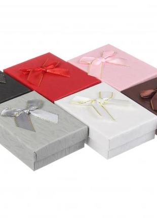 Подарочные коробочки для бижутерии 9*7 см (упаковка 12 шт) цветные