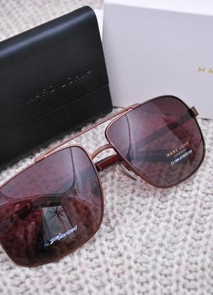 Фирменные солнцезащитные очки  прямоугольные  marc john polarized mj0790