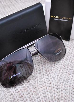 Фирменные солнцезащитные очки  прямоугольные  marc john polarized mj07742 фото