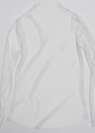 Кофта сетка, сеточка белая прозрачная лонгслив длинные рукава