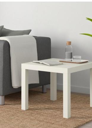 Икеа придиванный столик, белый, 55x55 см /n1 фото