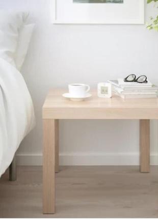 Ikea журнальный столик lack, под белый дуб, 55x55 см (икеа лакк)5 фото