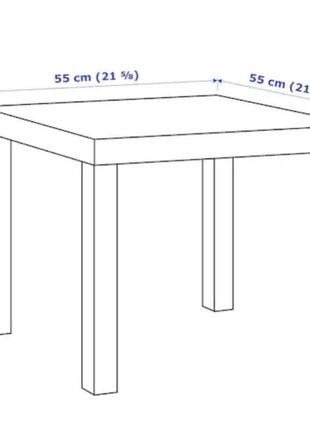 Ikea журнальний столик lack, під білений дуб, 55x55 см (ікеа лакк)6 фото