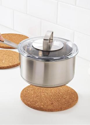 Підставка під гаряче ikea heat, коркове дерево, 19 см (ікеа хіт)