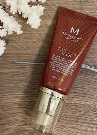 Missha m perfect cover bb cream spf42 50 ml вв-крем з бездоганним покриттям 50 мл1 фото