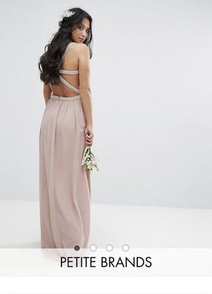 Новое шикарное платье в пол длинное с открытой спиной вечернее свадебное выпускное размер xl  xxl 3xxl  скидка распродажа нежно розовое4 фото