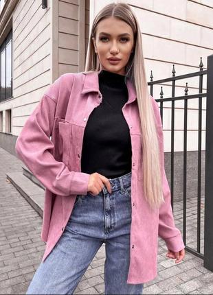 Сорочка з кишенями мікровельвет у квітках