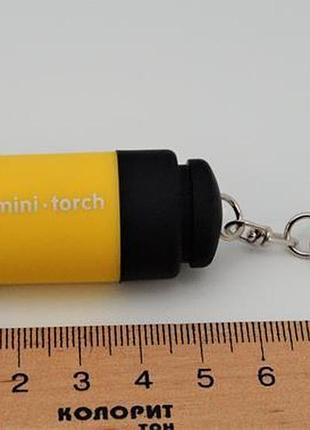 Светодиодный фонарик-брелок с usb зарядкой (желтый) арт. 03423