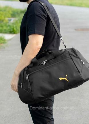 Мужская спортивная сумка дорожная  p tales yellow черная для поездок и тренировок вместительная на 36 литра4 фото