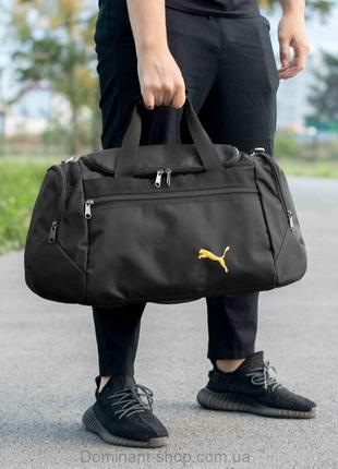 Мужская спортивная сумка дорожная  p tales yellow черная для поездок и тренировок вместительная на 36 литра5 фото