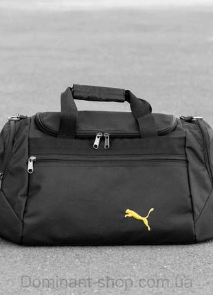 Мужская спортивная сумка дорожная  p tales yellow черная для поездок и тренировок вместительная на 36 литра10 фото