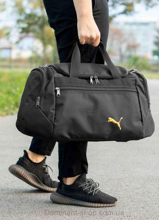Мужская спортивная сумка дорожная  p tales yellow черная для поездок и тренировок вместительная на 36 литра3 фото