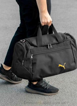 Мужская спортивная сумка дорожная  p tales yellow черная для поездок и тренировок вместительная на 36 литра2 фото