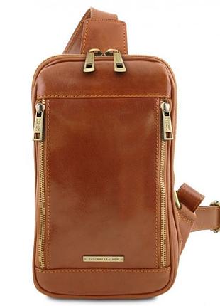 Стильний чоловічий шкіряний кросовер слінг martin tl141536 (мед)