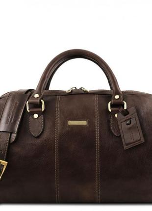 Lisbona дорожная кожаная сумка-даффл - маленький размер tuscany tl141658 (темно-коричневый)
