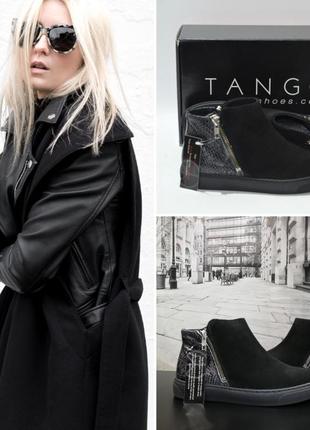 Черевики європейського бренду tango з натури. замші на платформі, р. 36.5, 40