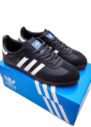 Мужские кроссовки adidas samba синие, кеды, после платья