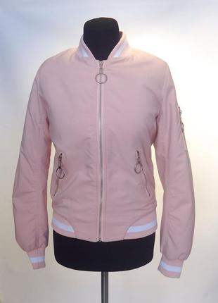 Розовый легкий бомбер lyliya b-06